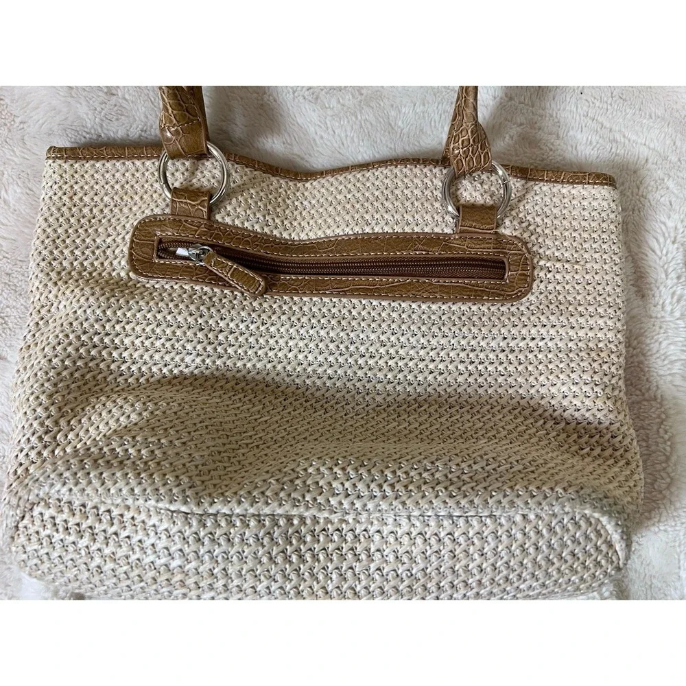 Gianini Bernini Straw Purse EUC Spring Church Clean Girl Boho Hobo